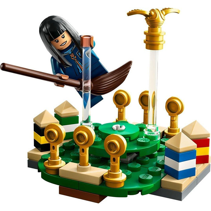 Lego Harry Potter Quidditch Practice built for display