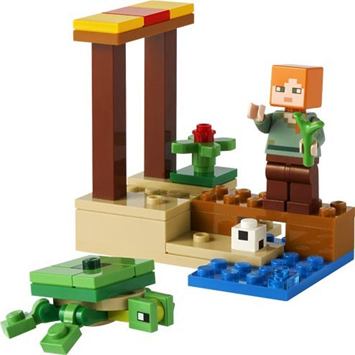 Lego Minecraft The Turtle Beach built for display