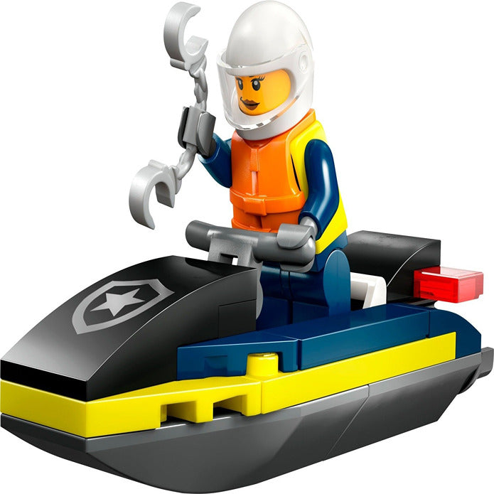 Lego City Police Water Scooter built in display