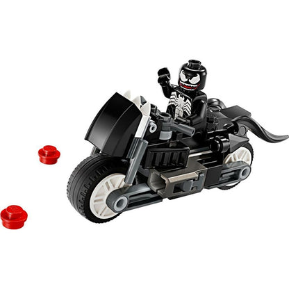 Lego Marvel Venom on Street Bike built for display